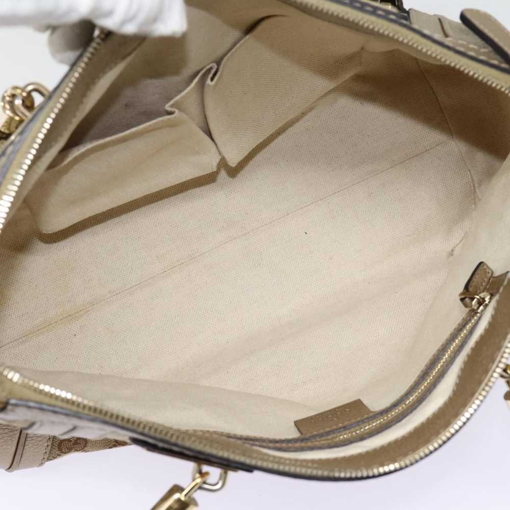 Gucci Bamboo Beige Canvas Handbag (Pre-Owned) - image 7