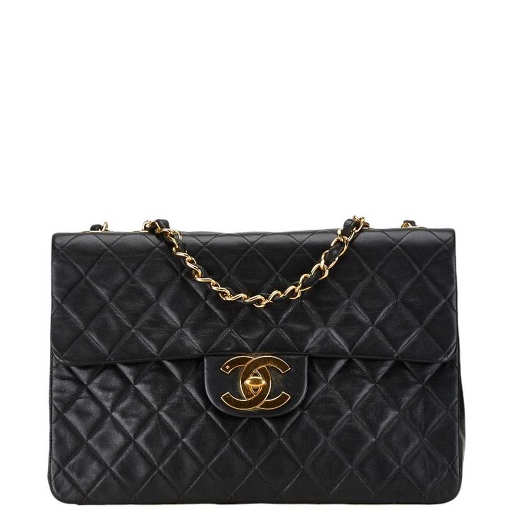 Chanel Jumbo Black Leather Shoulder Bag (Pre-Owne… - image 1