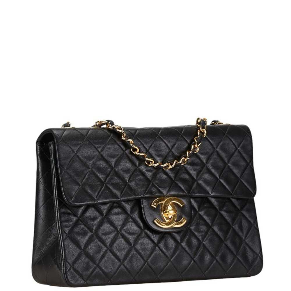 Chanel Jumbo Black Leather Shoulder Bag (Pre-Owne… - image 4