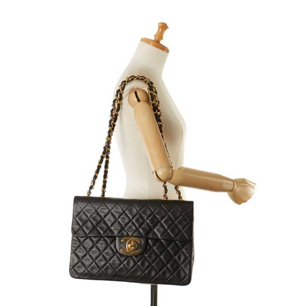 Chanel Jumbo Black Leather Shoulder Bag (Pre-Owne… - image 7