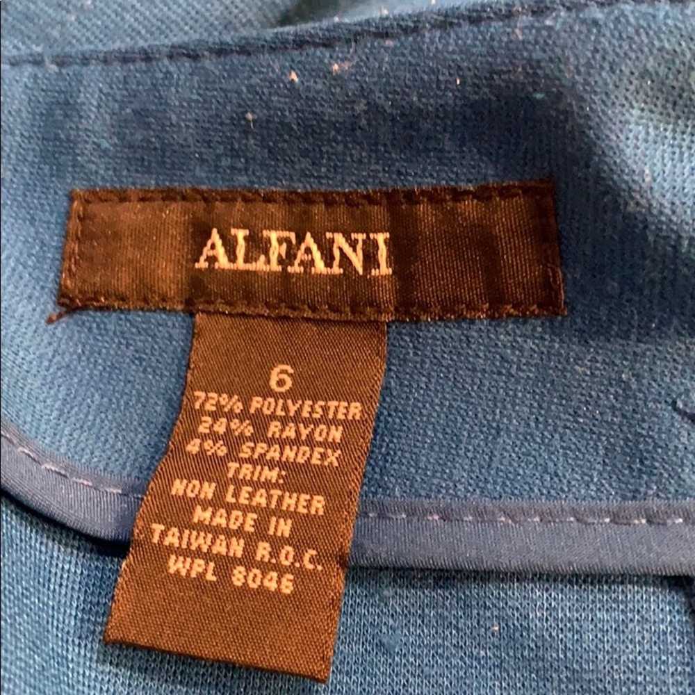 Alfani Alfani Size 6 Royal Blue Polyester Leather… - image 4