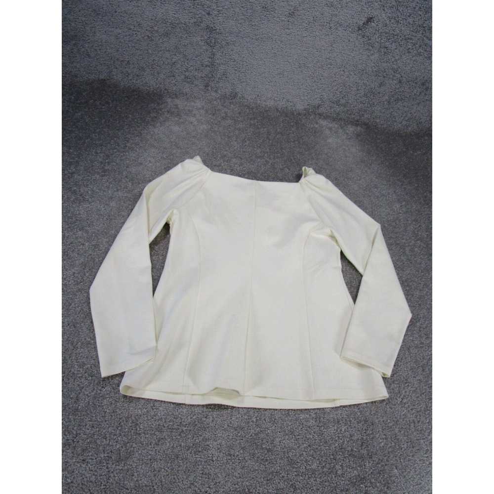 Vintage Ann Taylor Shirt Womens Medium White Long… - image 3