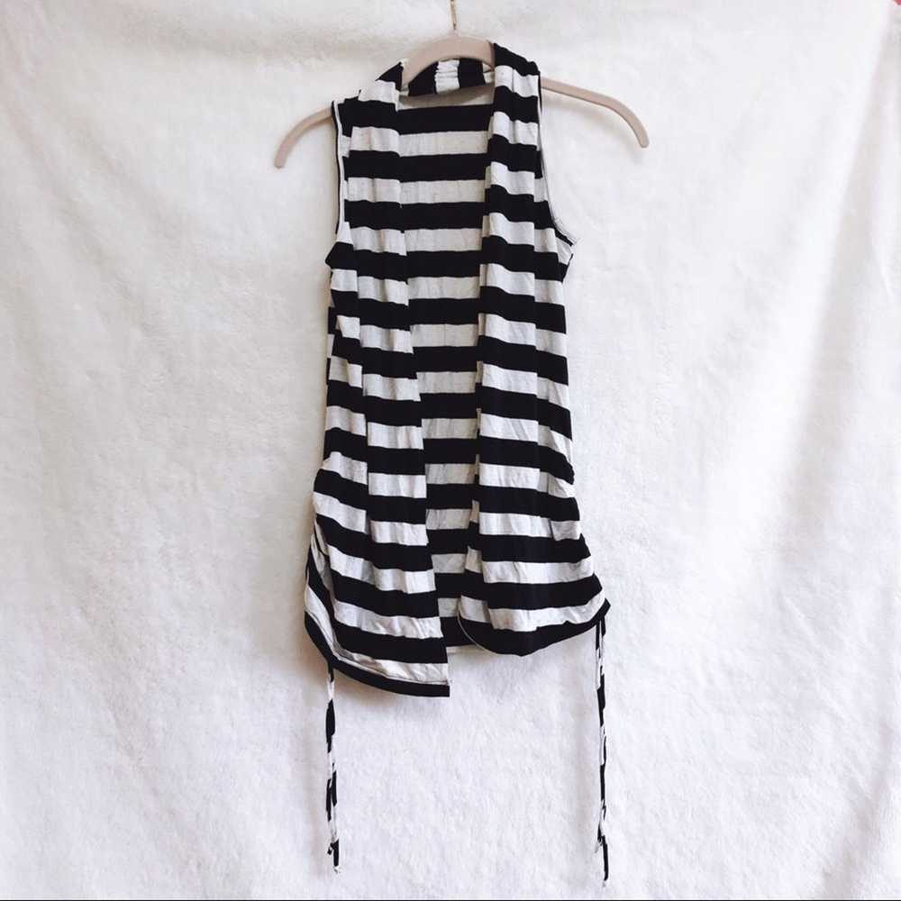 Other Uptown Vibe Black and White Side Tied Cardi… - image 7