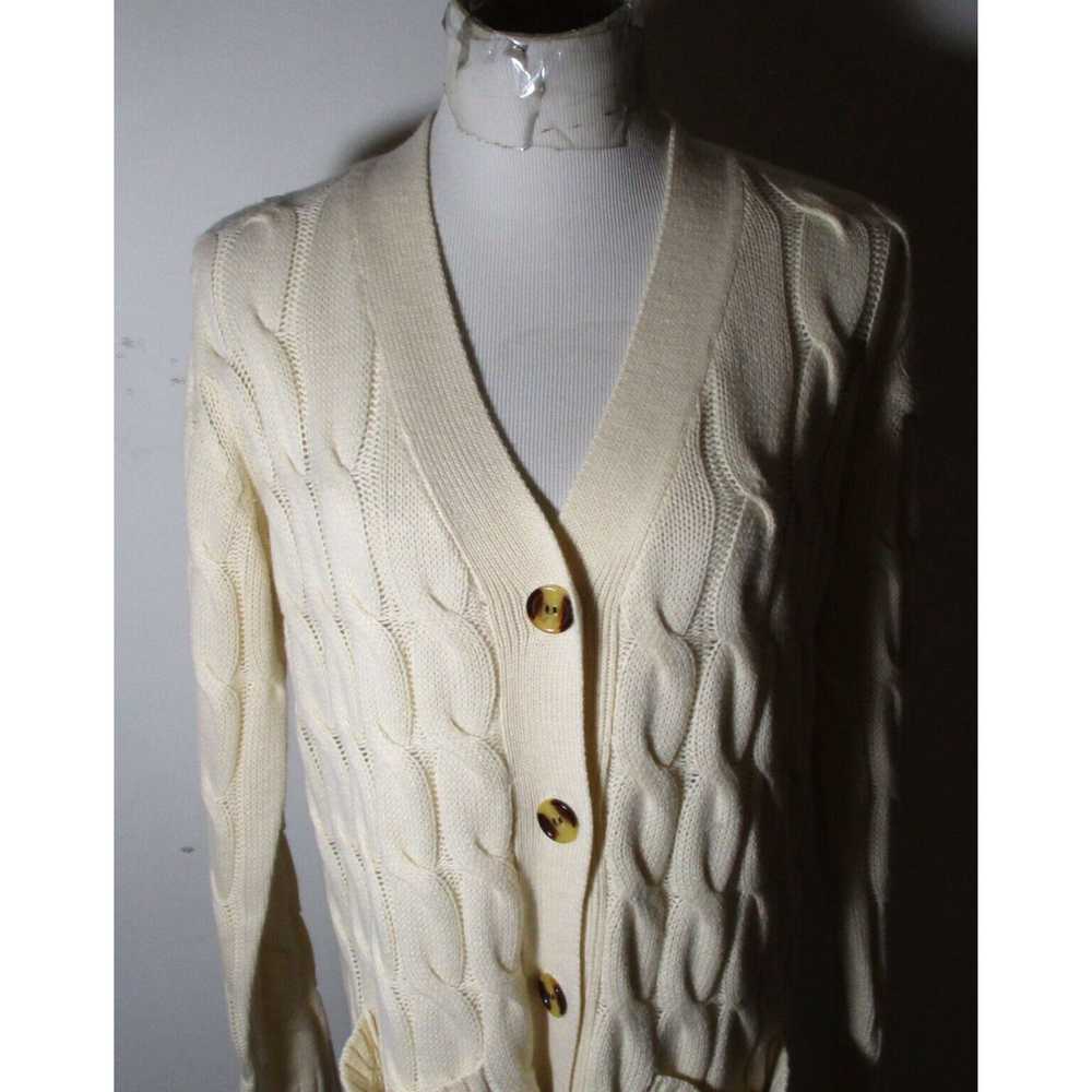 Vintage Gorgeous Cable Knit Tunic Cardigan Sweate… - image 2