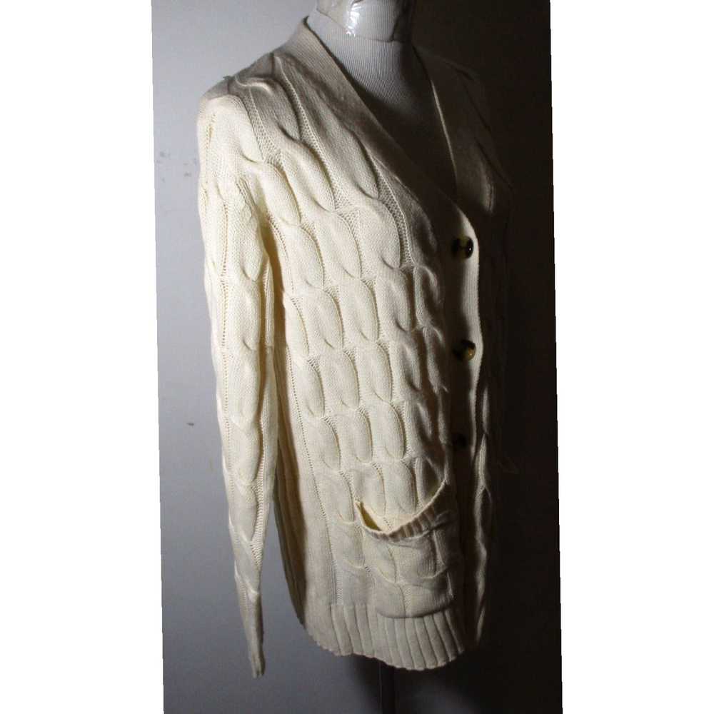 Vintage Gorgeous Cable Knit Tunic Cardigan Sweate… - image 3