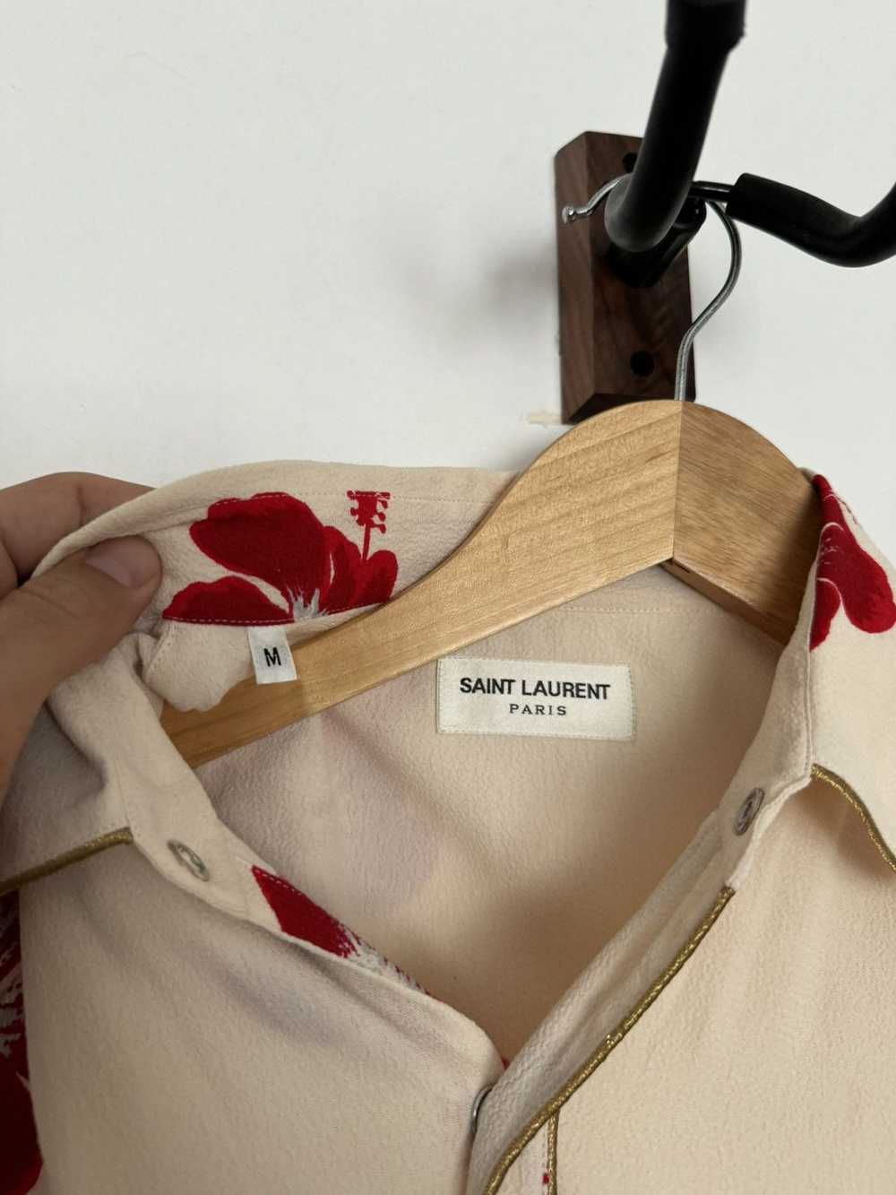 Saint Laurent Paris Rare Hedi hibiscus shirt - image 2