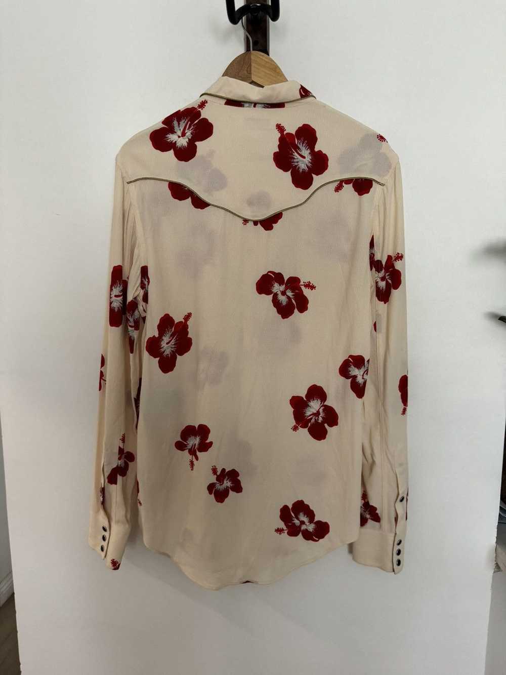 Saint Laurent Paris Rare Hedi hibiscus shirt - image 6