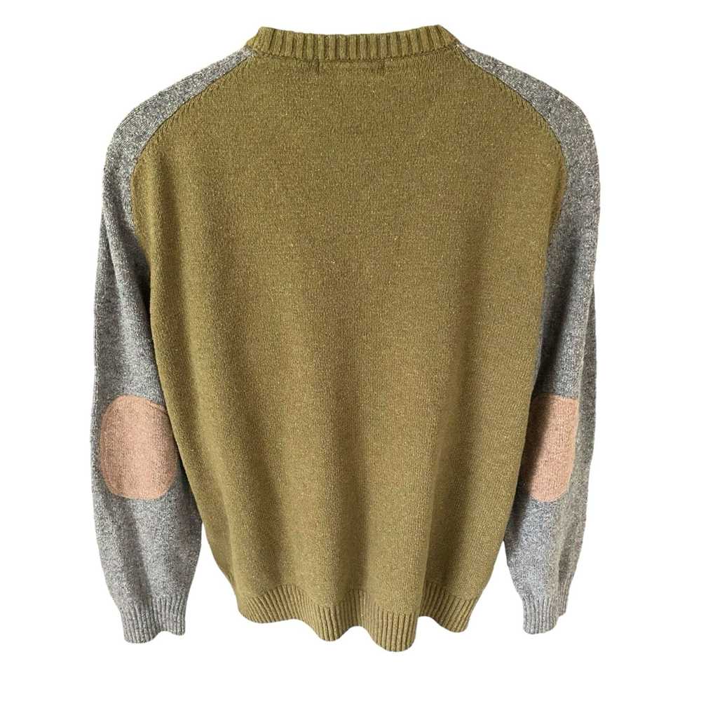 Vintage Brown Green Gray Crew Neck Long Sleeve St… - image 2