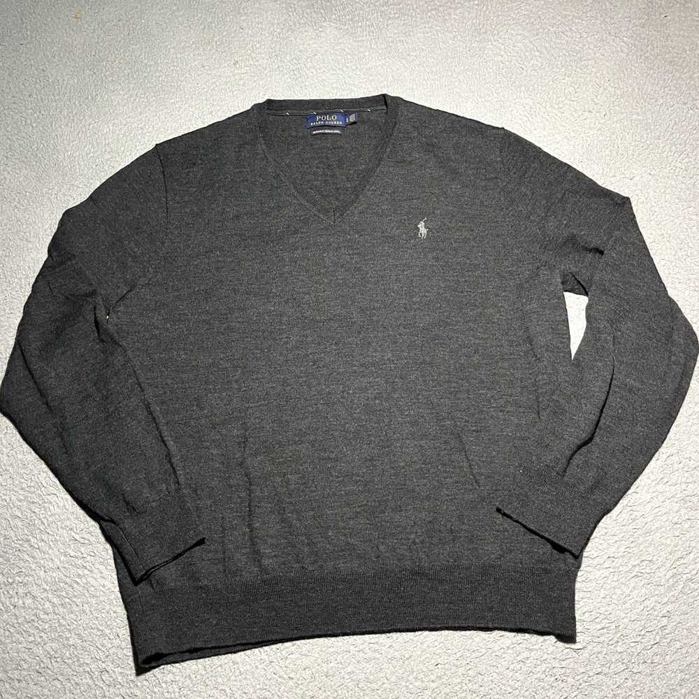 Polo Ralph Lauren Luxurious Gray Merino Wool Prep… - image 1