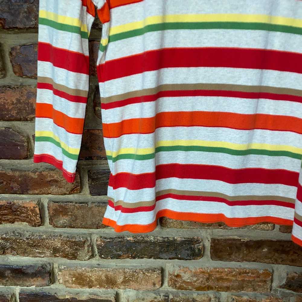 Other Talbots Multicolored Striped 3/4 Sleeve Top… - image 3