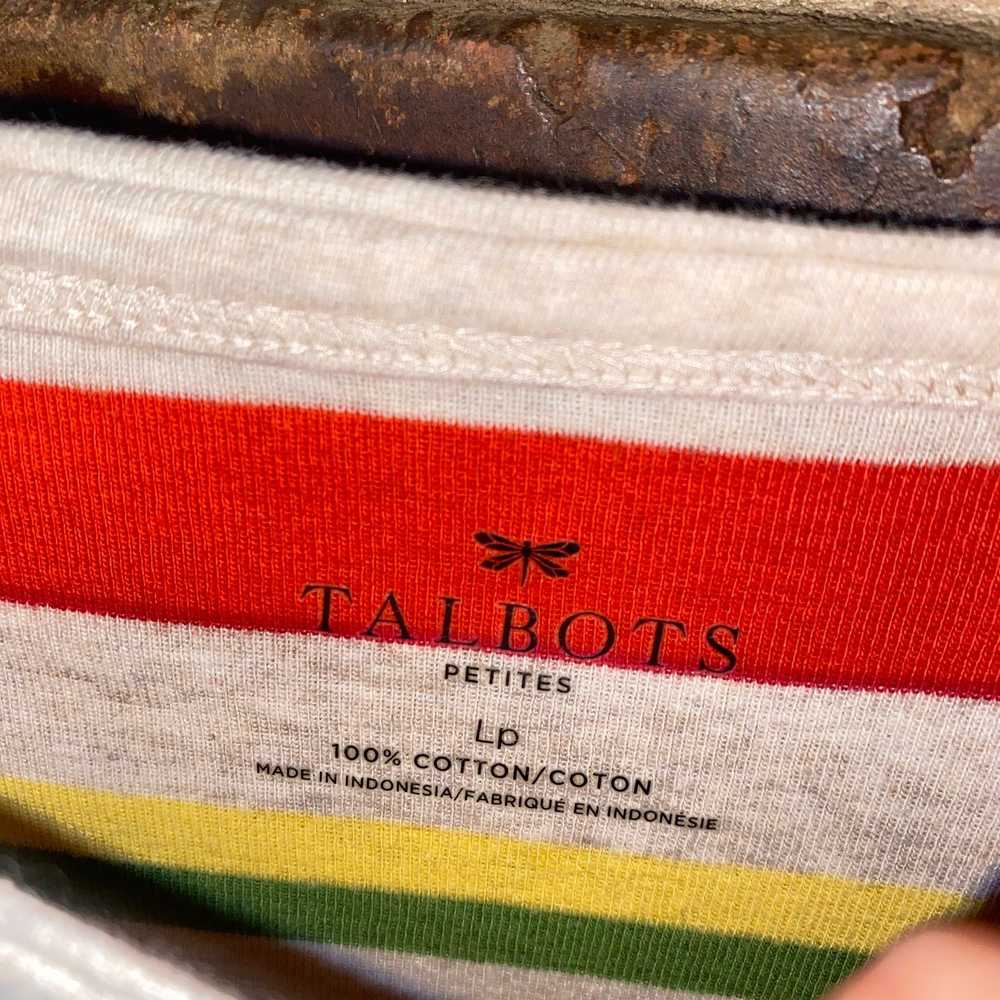 Other Talbots Multicolored Striped 3/4 Sleeve Top… - image 4