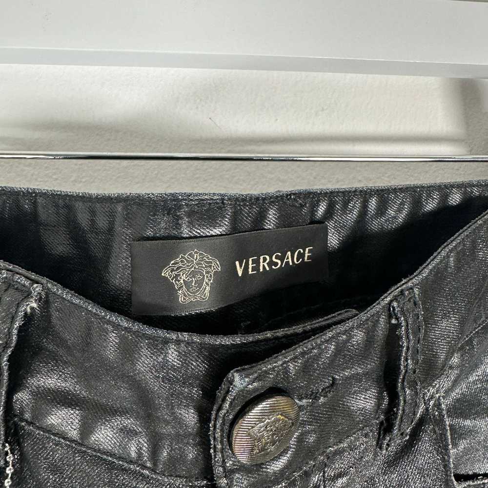 Versace Versace Waxed Black Jeans Size 32 - image 3