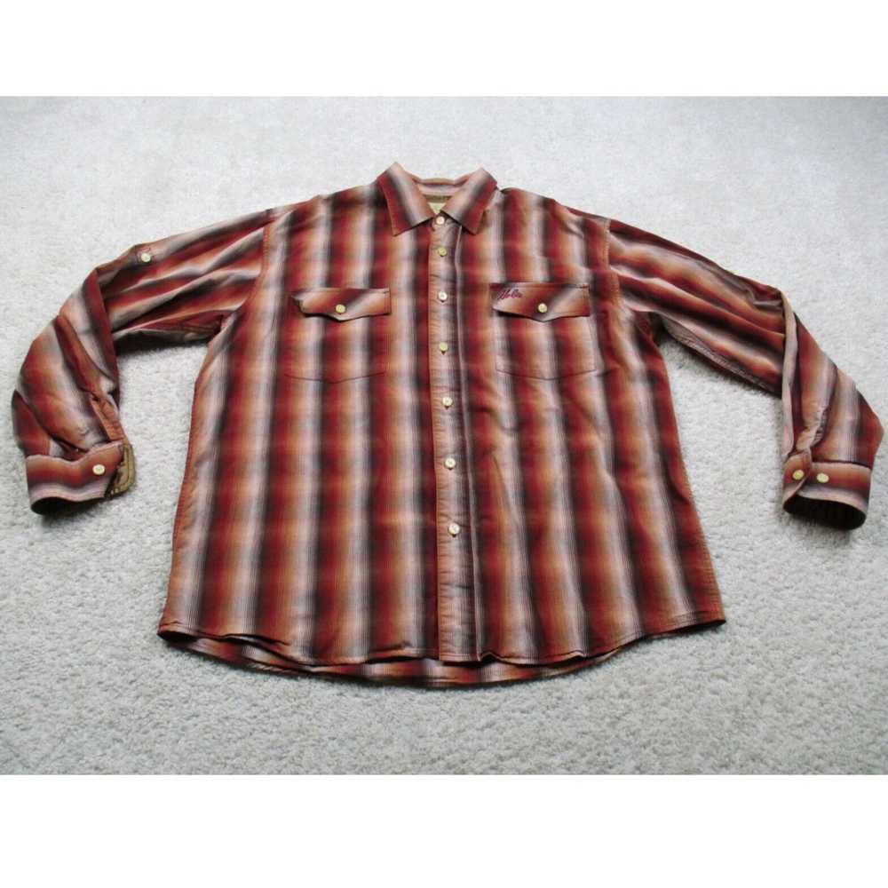 Vintage Hobie Shirts Mens Medium Red Plaid Wester… - image 1