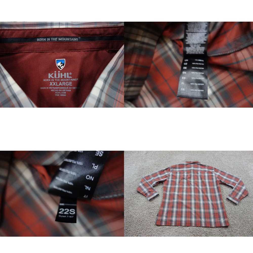 Prana Prana Shirt Mens XXL Red Plaid Button Up Pl… - image 4