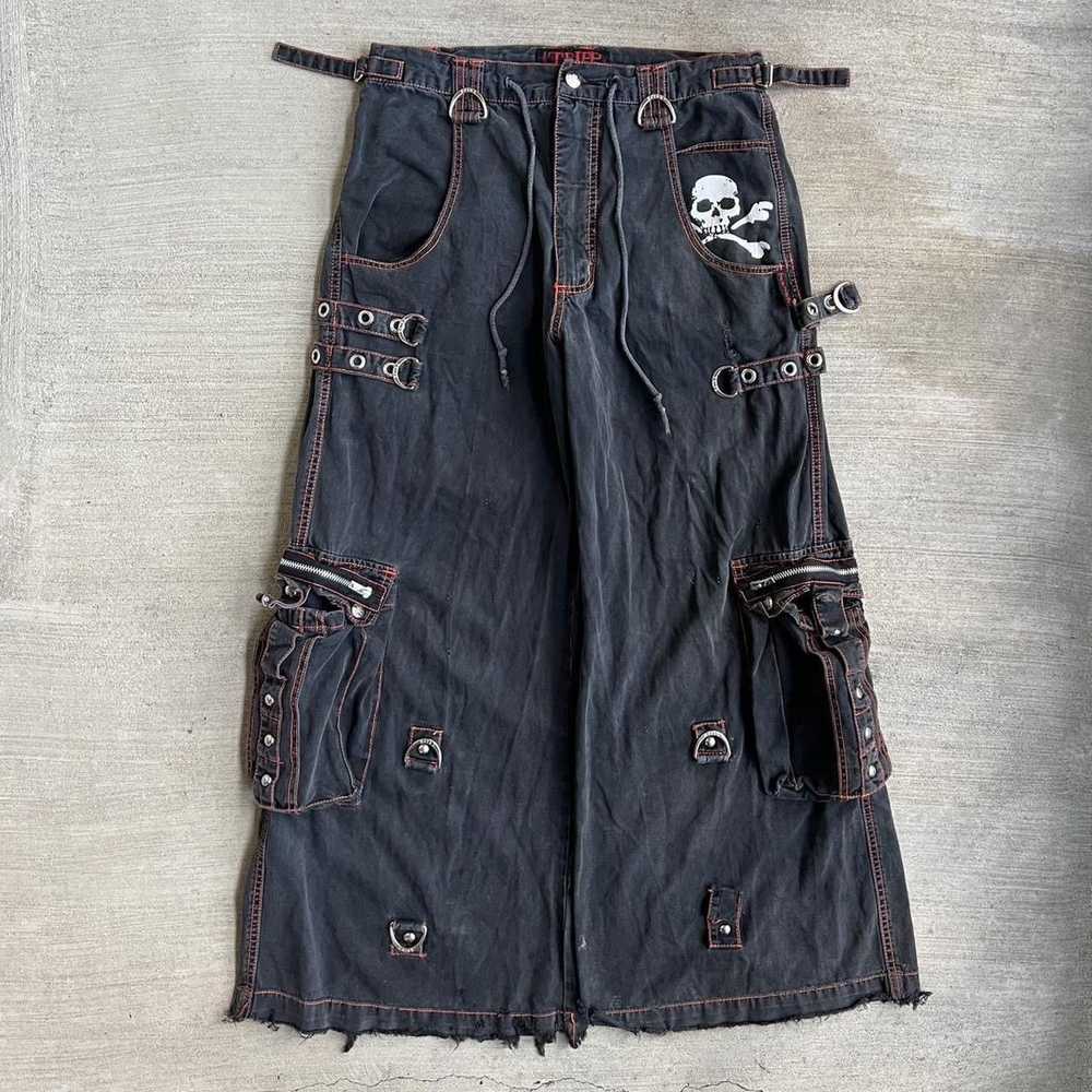 Tripp Nyc Vintage Y2K Tripp NYC Skull Raver Pants - image 1