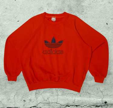 Adidas × Vintage 80s Adidas Trefoil Embroidered R… - image 1