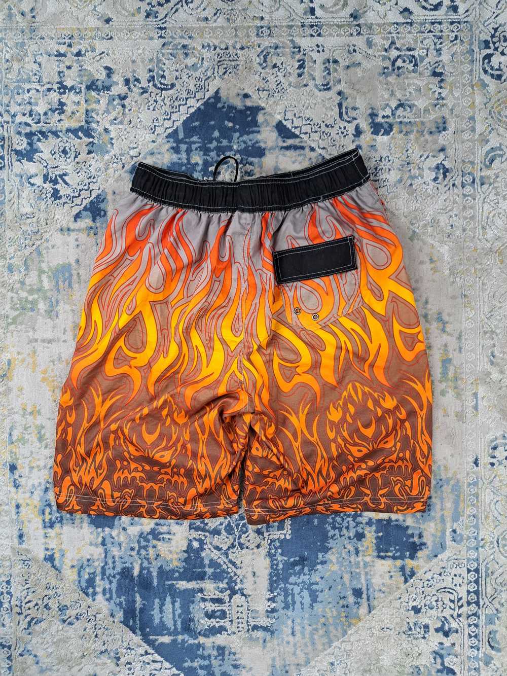 Rare × Streetwear × Swag Fullprint Flame Fire Sho… - image 5