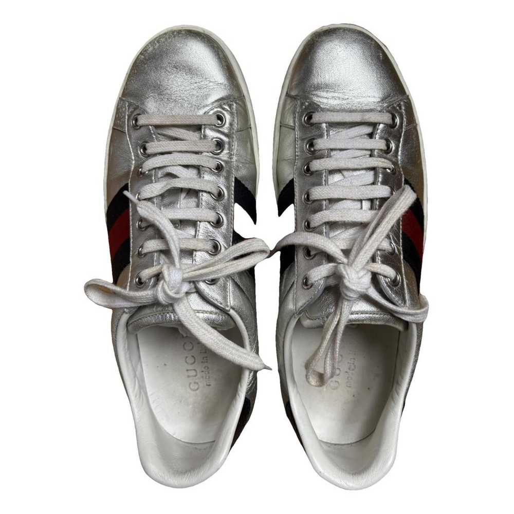 Gucci Tennis 1977 leather low trainers - image 1