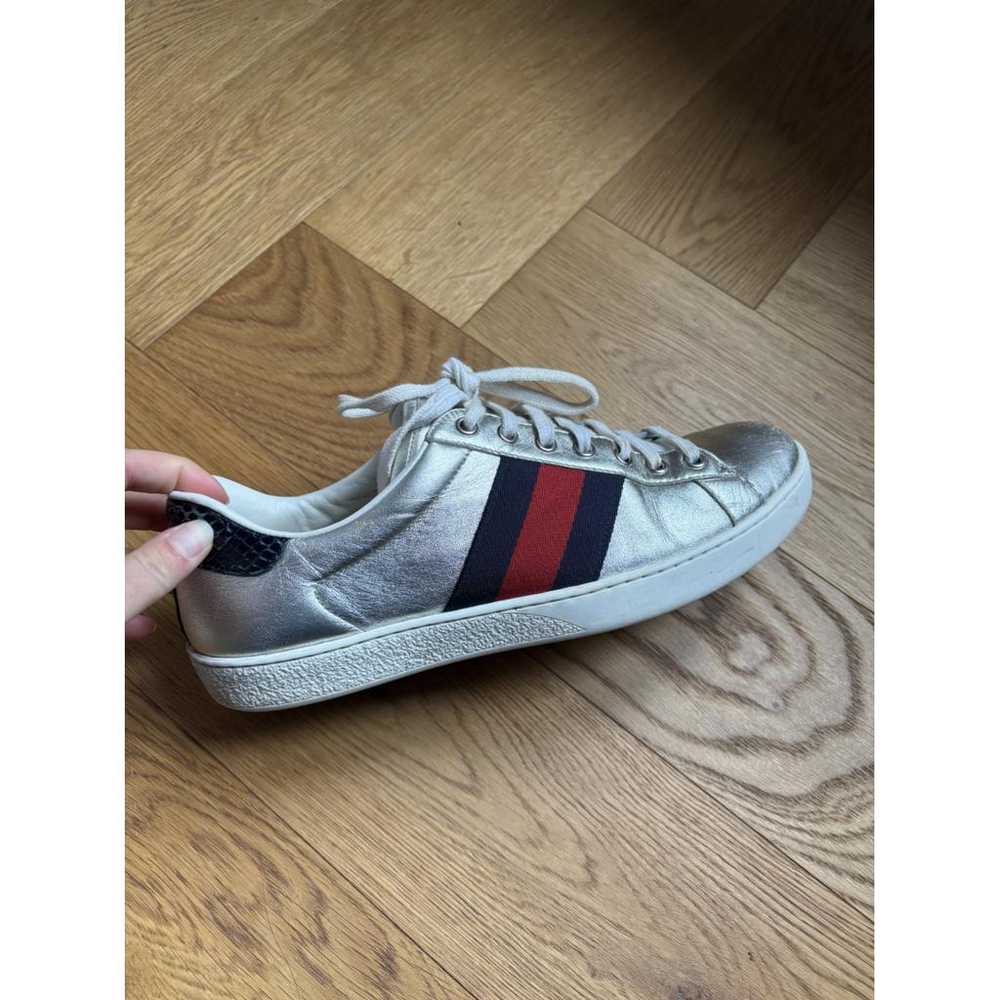 Gucci Tennis 1977 leather low trainers - image 2