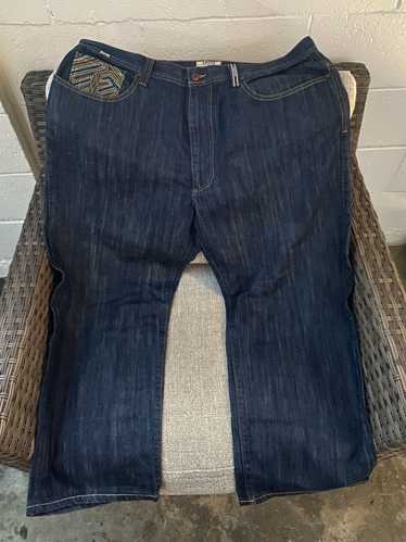 Vintage Enyce Mens Size 36 Pleated Worn In Denim Baggy Jeans outlets