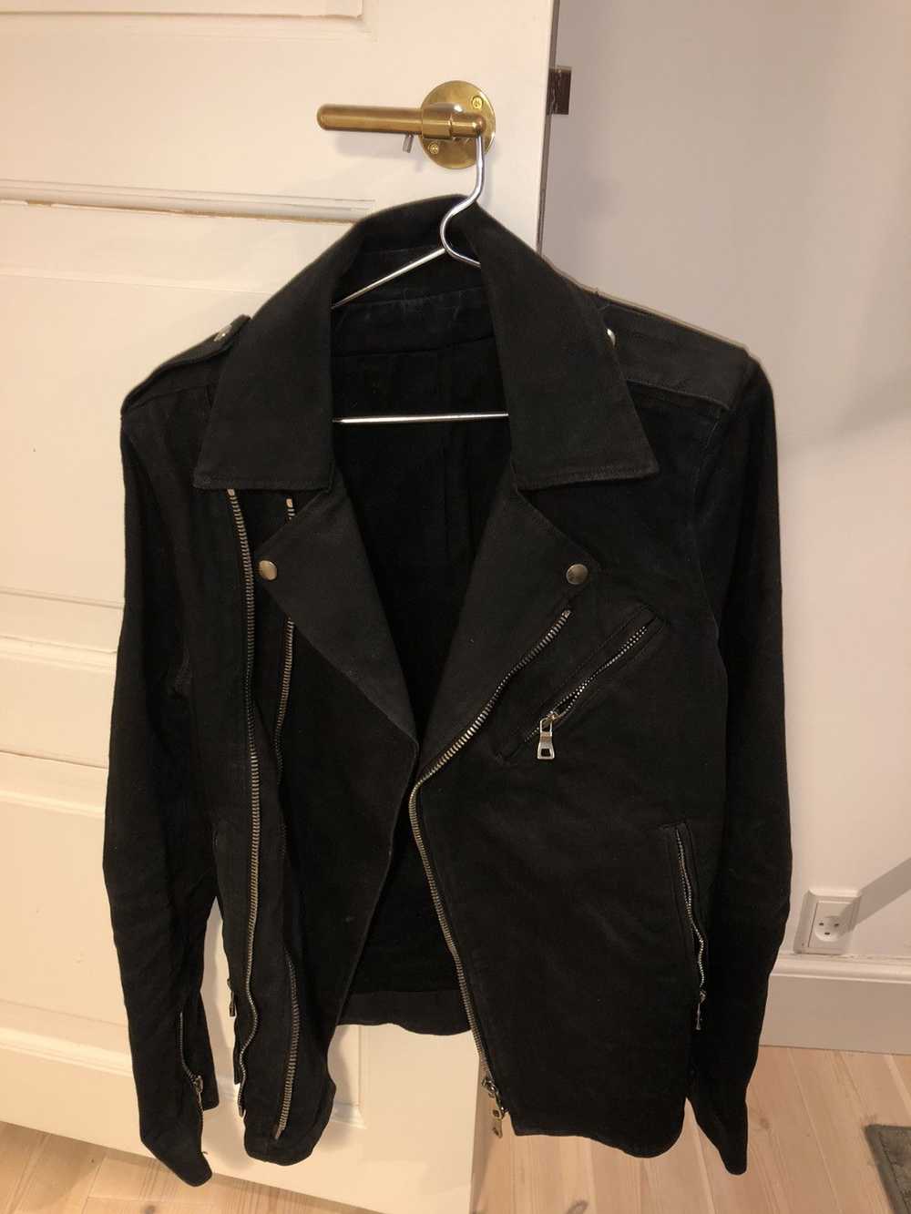 Balmain Balmain Black Cotton Biker Jacket - image 1