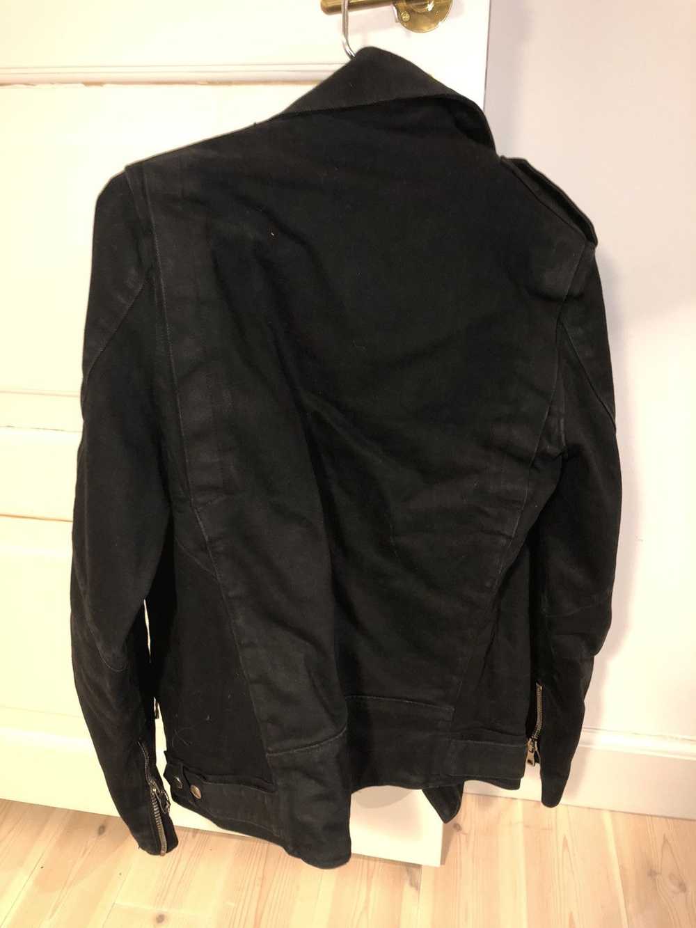 Balmain Balmain Black Cotton Biker Jacket - image 4