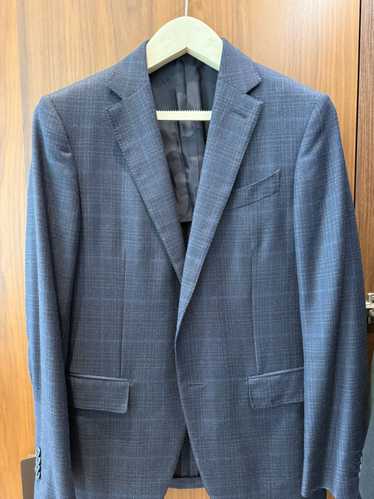 Ermenegildo Zegna ZEGNA MENS BLUE PLAID WOOL BLAZE