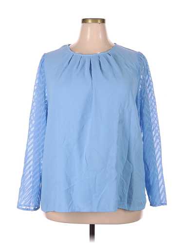 Shein Curve Women Blue Long Sleeve Blouse 18 Plus