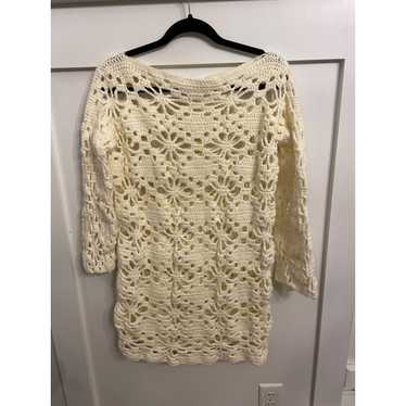 Handmade Handmade Cream Chunky Knit Crochet Sweate