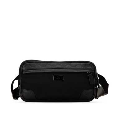 Black Gucci Guccissima Nylon Trim Belt Bag