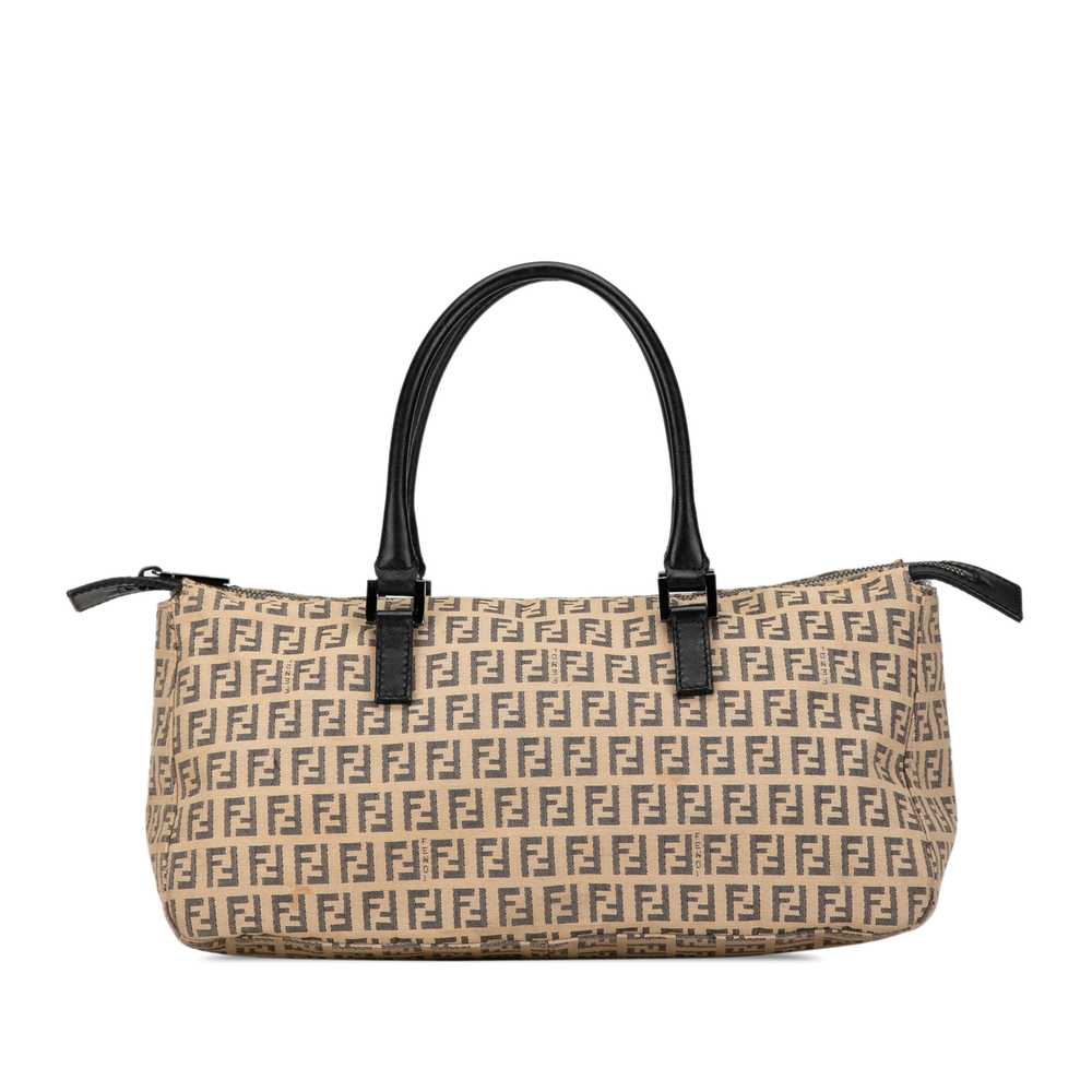 Brown Fendi Zucchino Canvas Handbag - image 1