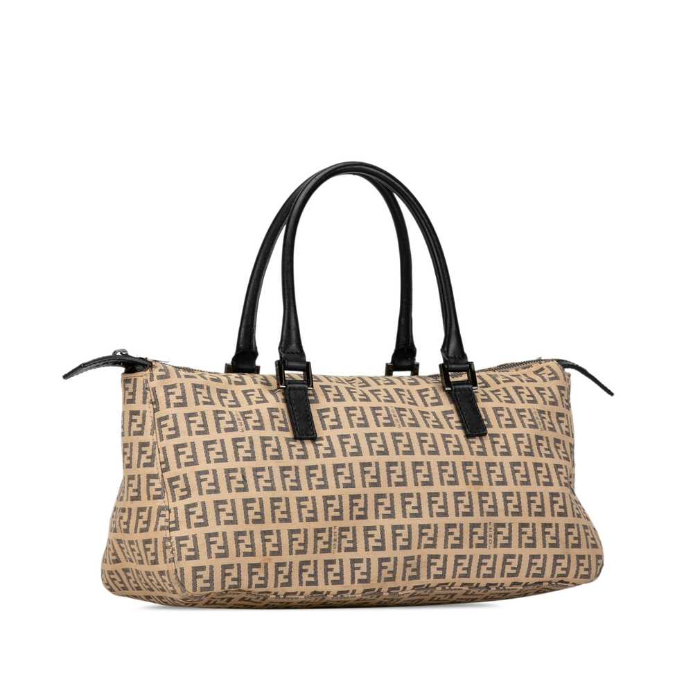 Brown Fendi Zucchino Canvas Handbag - image 2