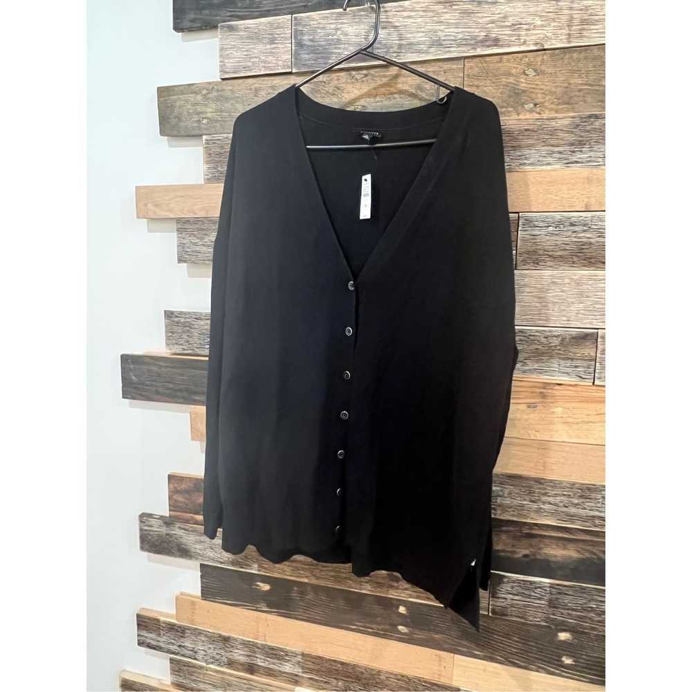 Unbrnd Talbots NWT black button front sweater car… - image 1