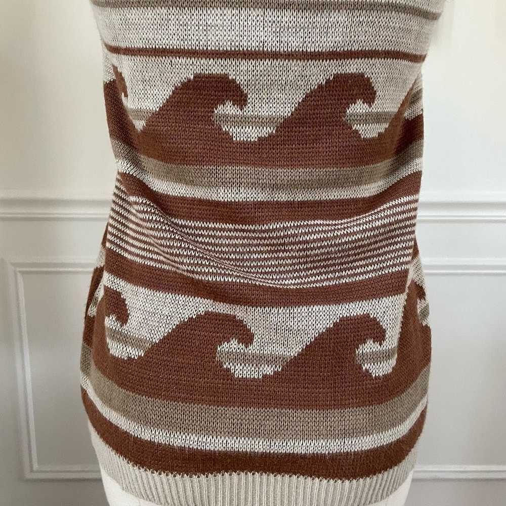 Vintage Vintage 70s Campus Casuals Brown Wave Swe… - image 5