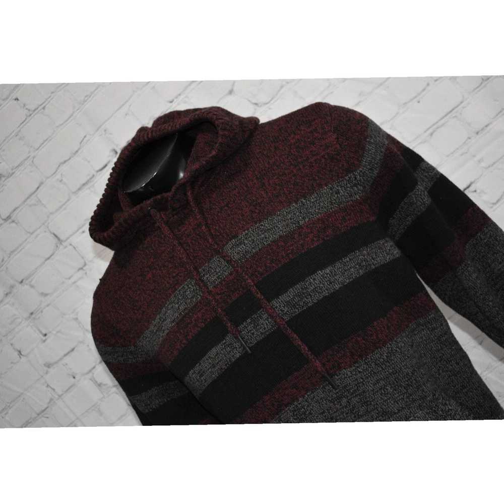 Vintage Mens XL V Neck Pullover Hoodie Sweater wi… - image 1