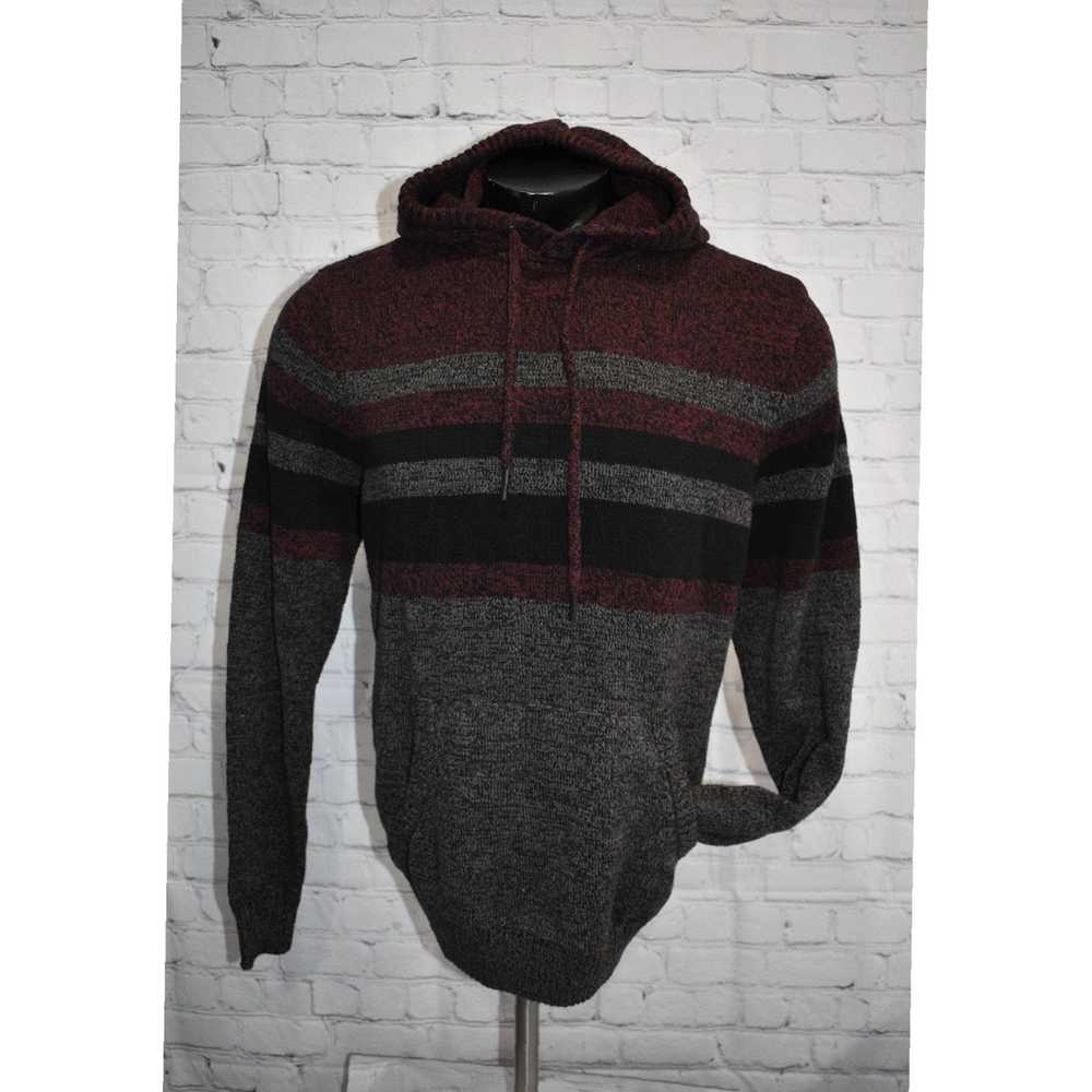 Vintage Mens XL V Neck Pullover Hoodie Sweater wi… - image 6