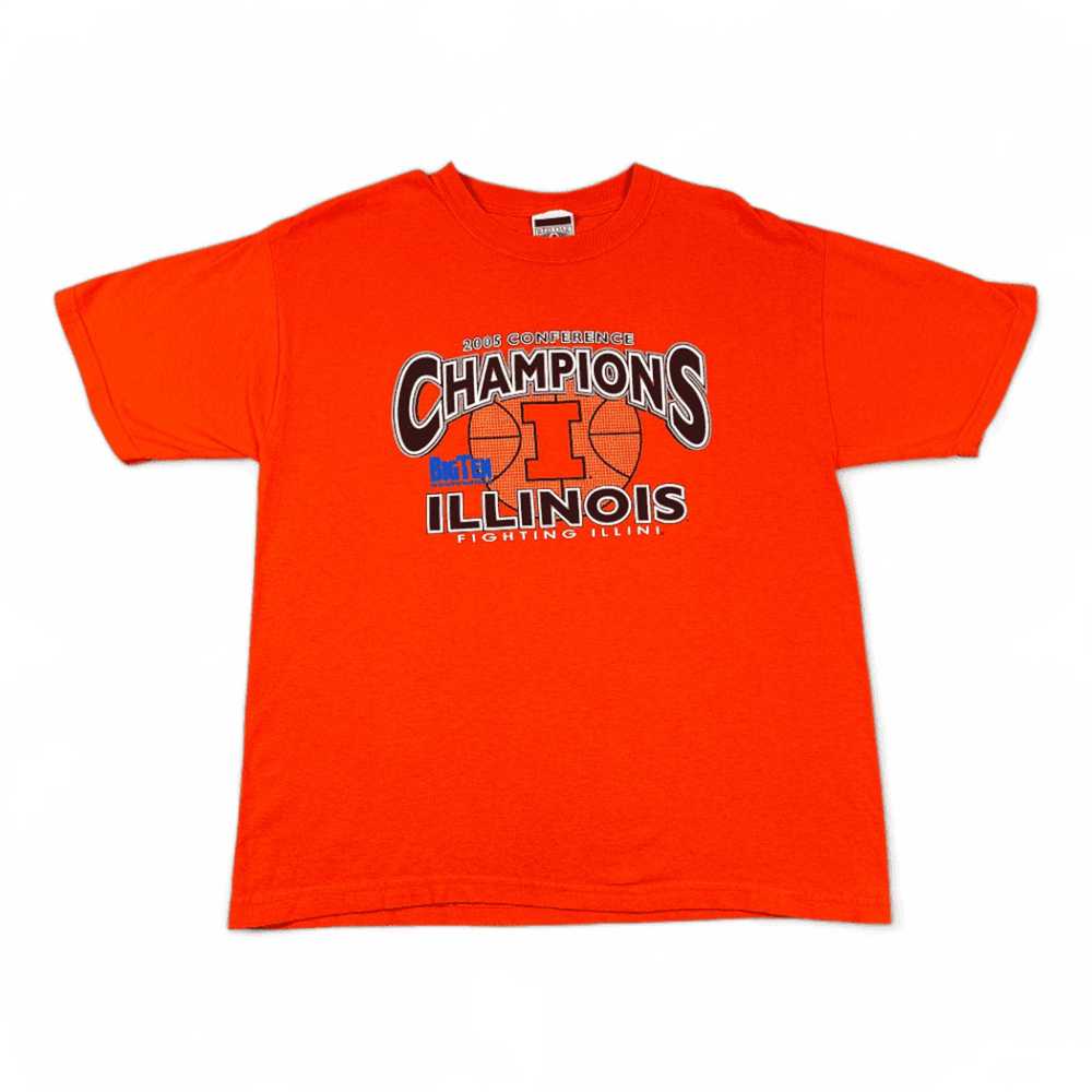 Ncaa Big Ten Shirt Orange University Illinois Ill… - image 1