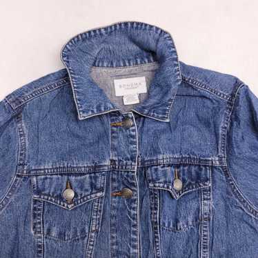 Sonoma Sonoma Casual Button Up Denim Jacket Womens