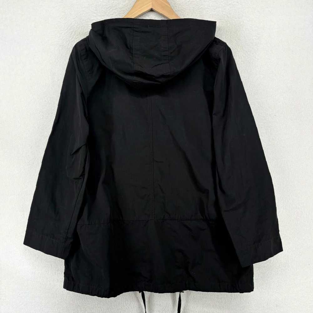 Eileen Fisher Hooded Black Nylon Windbreaker Jack… - image 2