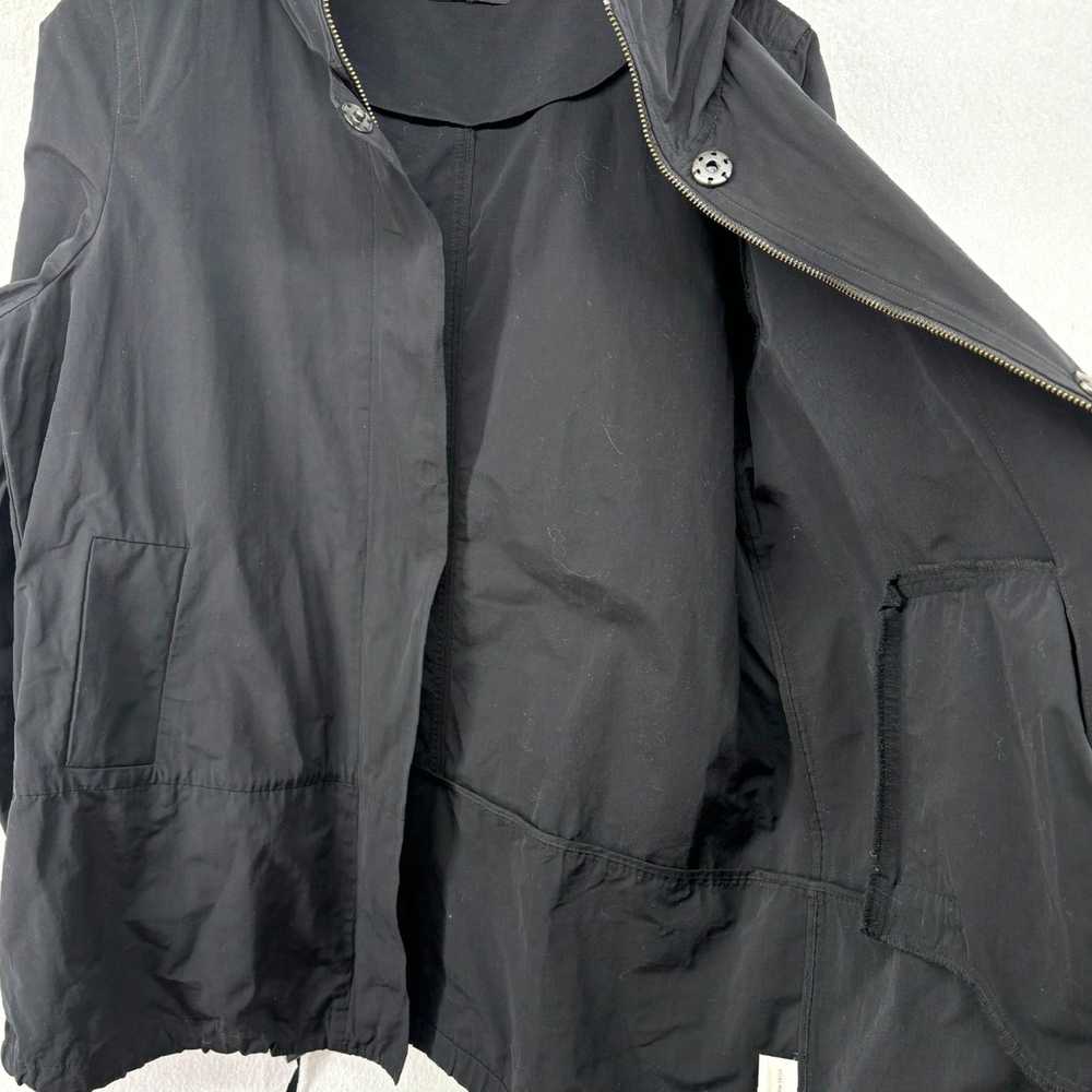 Eileen Fisher Hooded Black Nylon Windbreaker Jack… - image 4