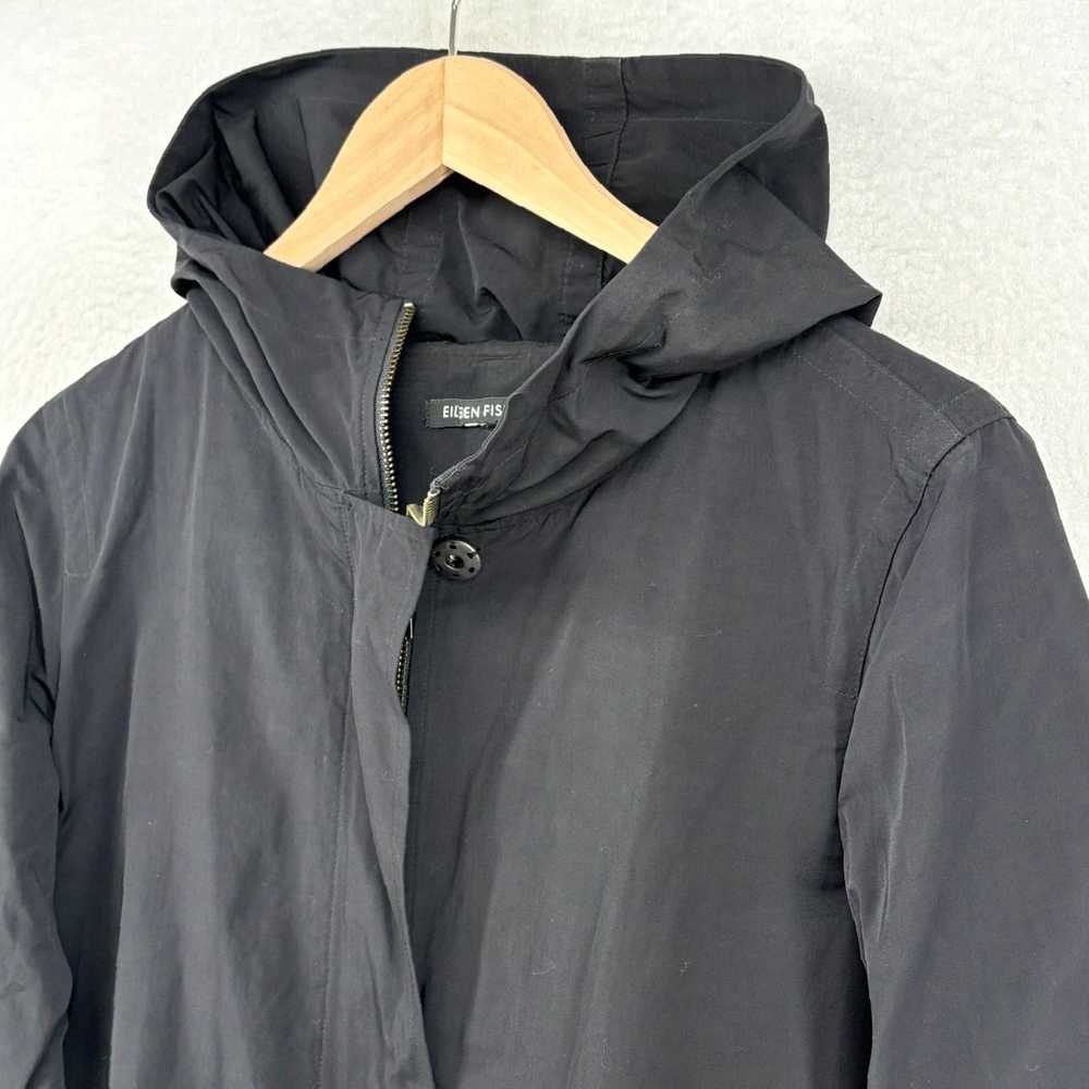 Eileen Fisher Hooded Black Nylon Windbreaker Jack… - image 6