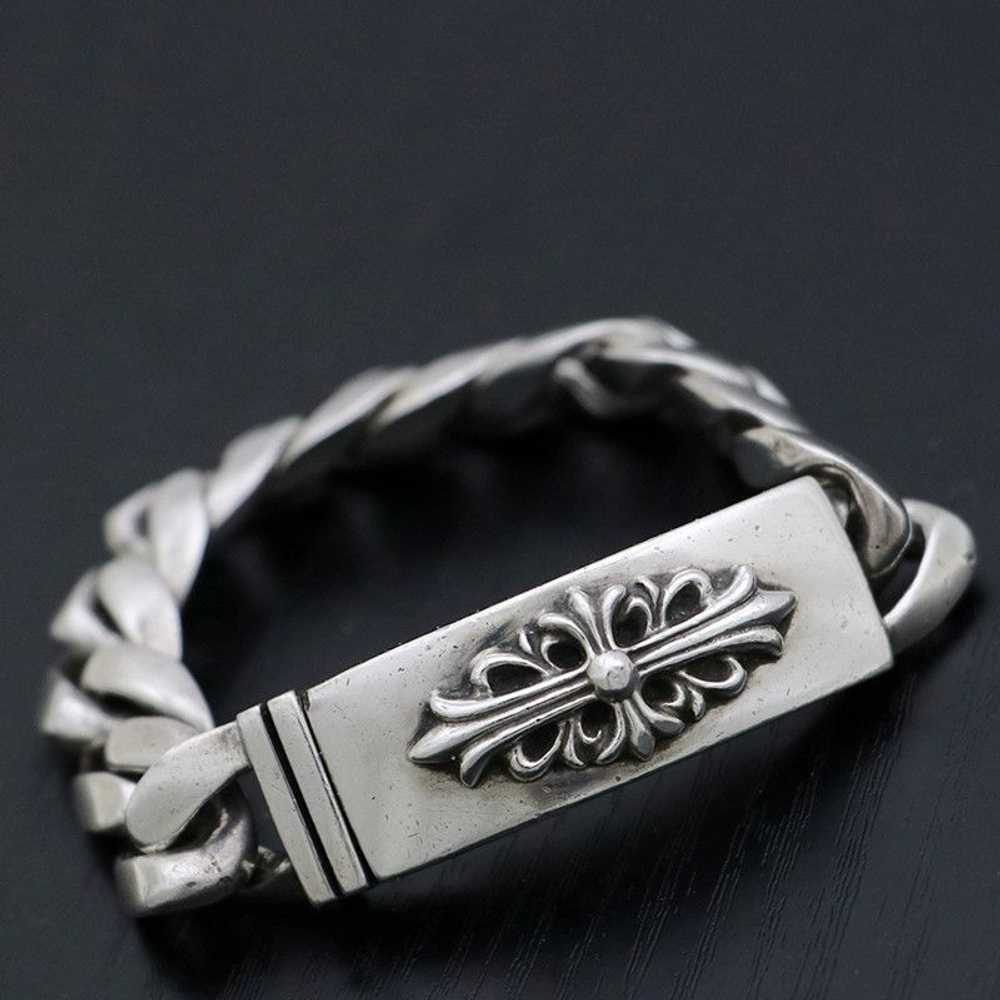 Chrome Hearts Floral Cross ID Bracelet - image 1