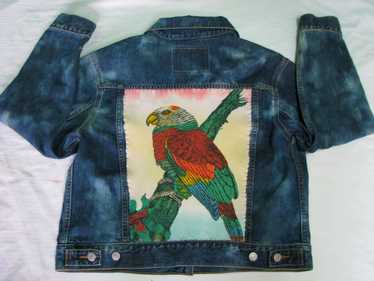 Levi's Levi's Custom Parrot Graphic Acid-Wash Den… - image 1