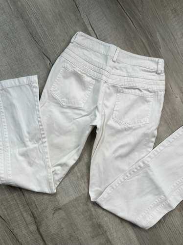 2000s Vintage White Denim Low Rise Jeans - image 1