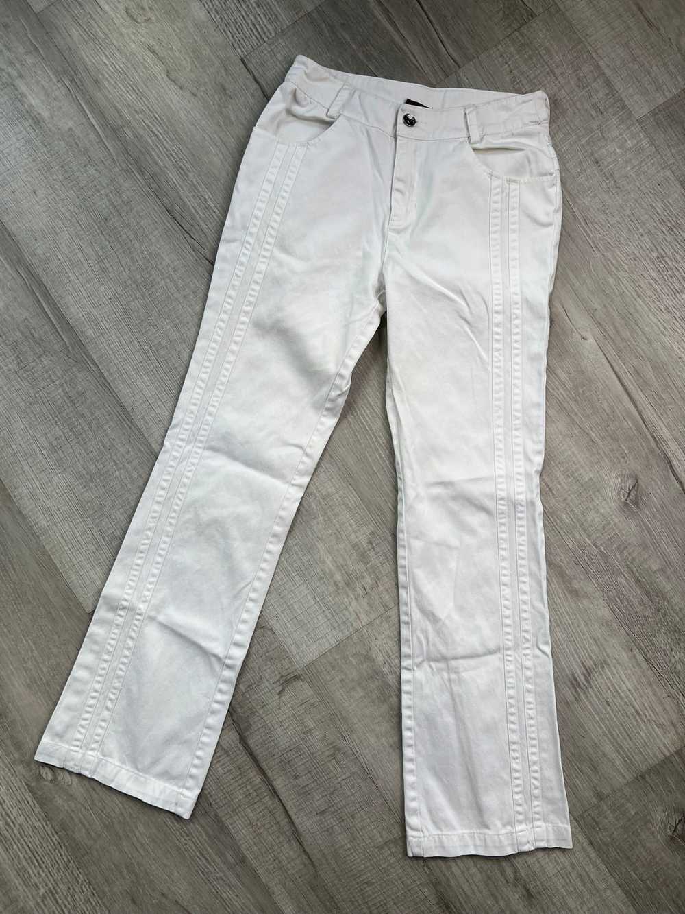 2000s Vintage White Denim Low Rise Jeans - image 2