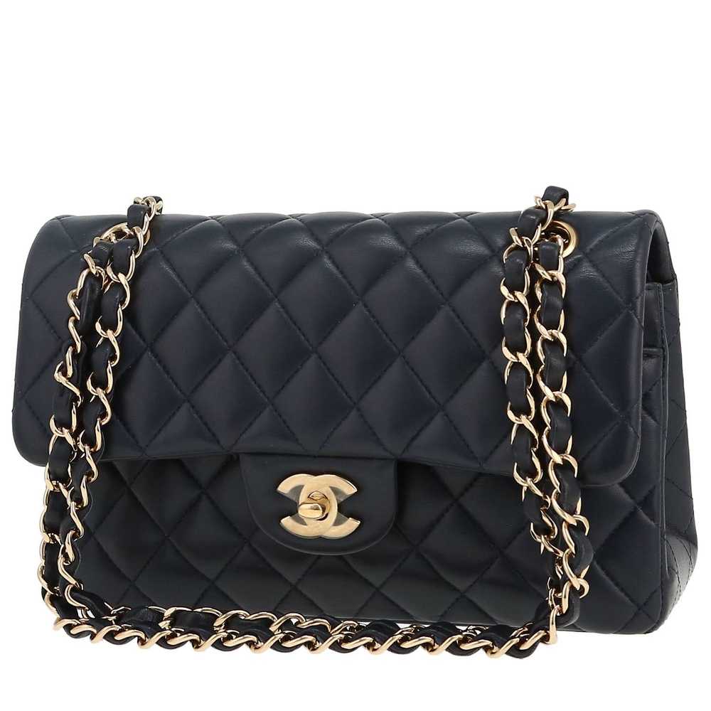 Chanel Timeless Petit handbag in blue quilted lea… - image 1