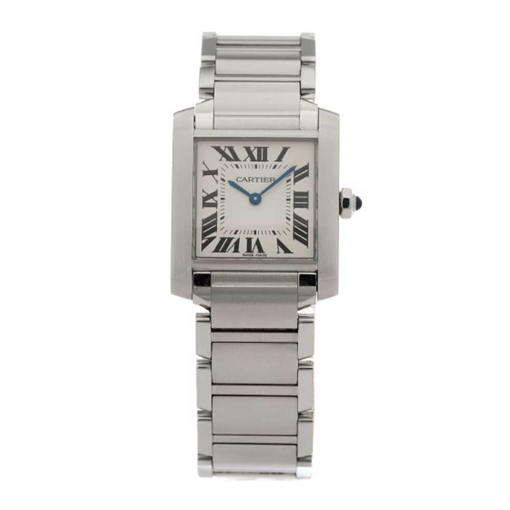 CARTIER Stainless Steel 25mm Tank Francaise Quart… - image 1