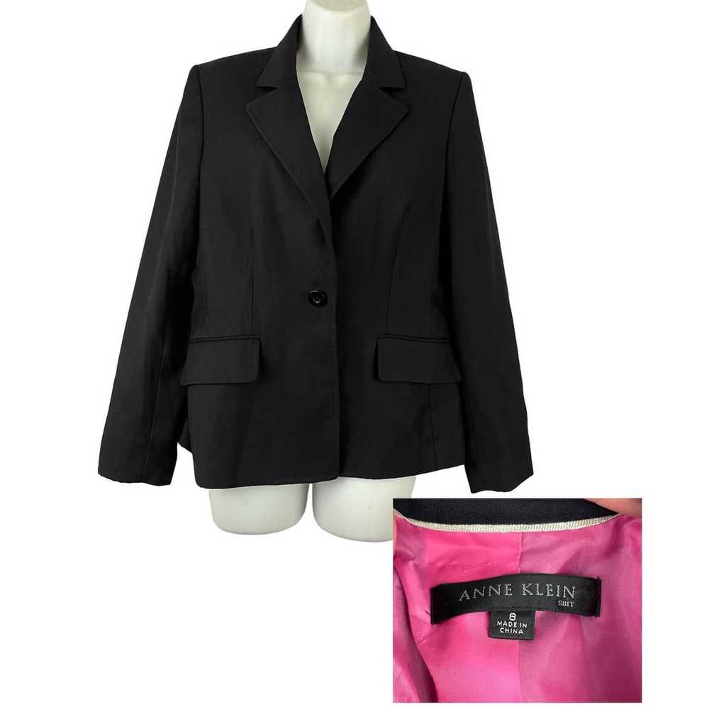 Anne Klein Anne Klein Black Blazer Jacket 8 Singl… - image 1