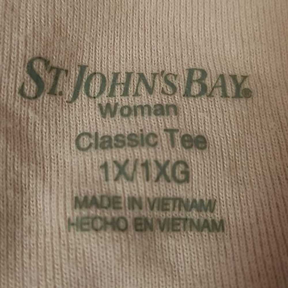 St. Johns Bay St John's Bay Pink Shirt Top Embell… - image 6