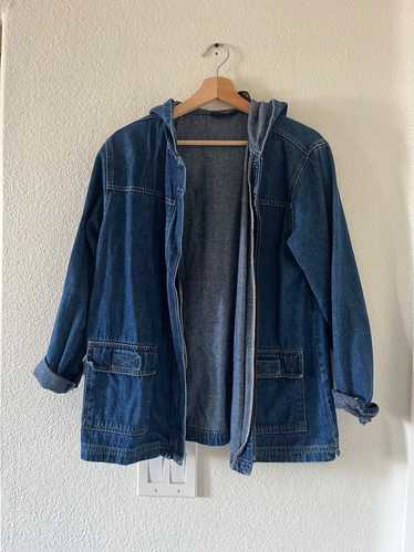 Shaver Lake Vintage 90’s Denim Hood Chore Coat (M)